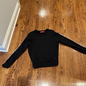 n : philanthropy sweatshirt size small black with arm detail